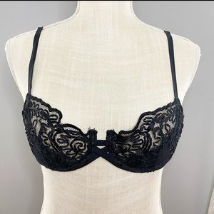 Victoria’s Secret Bra Lingerie Very Sexy Dream Angel 34B RARE Black Push Up